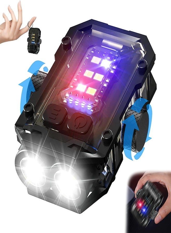 Pivdo EDC Flashlight Mini 1000 Lumens, Small Torch COB LED Light, Rechargeable USB Pocket Keychain with Magnetic Base, Powerful Camping Key Chain Spinner Torch, Compact Size for Everyday Carry - Image 1